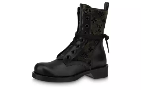 Ботинки женские Louis Vuitton, черный / зеленый