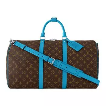 LOUIS VUITTON Дорожная сумка Bandoulire коричневого и небесно-голубого цветов