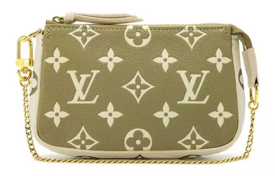 LOUIS VUITTON Кошелек Mini Pochette Accessoires Khaki Green/Beige/Cream