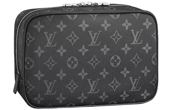 LOUIS VUITTON Косметичка Monogram Eclipse Gm, черно-серая