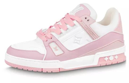Кроссовки Louis Vuitton Trainer Unisex, белый/розовый