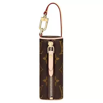 LOUIS VUITTON Мини-сумка Papillon из кожи и холста, женская, коричневого цвета
