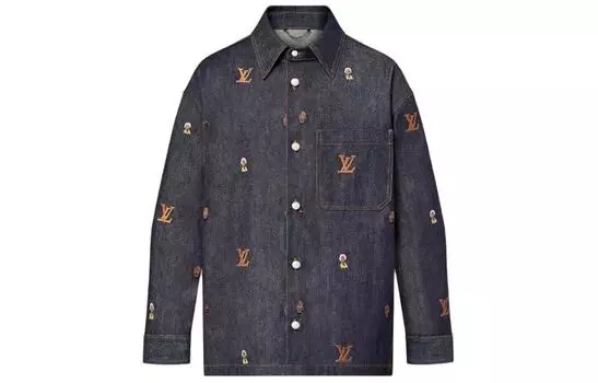 Мужская джинсовая куртка Louis Vuitton, черный