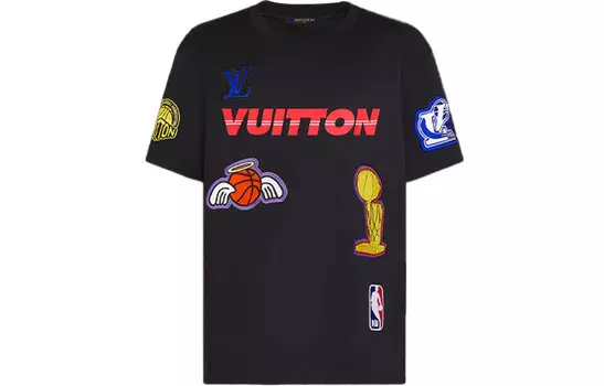 Футболка мужская Nba x Louis Vuitton с принтом, черный