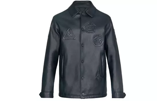 Мужская кожаная куртка Louis Vuitton, черный