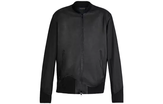 Мужская кожаная куртка Louis Vuitton, черный