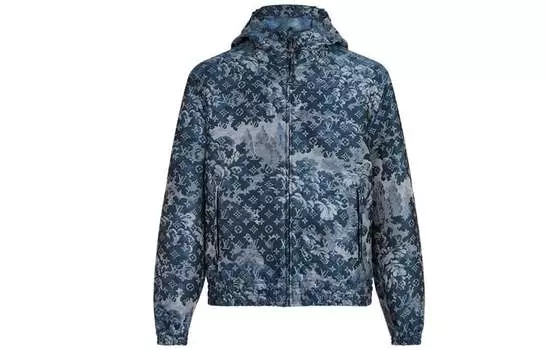 Куртка мужская Louis Vuitton с капюшоном, синий