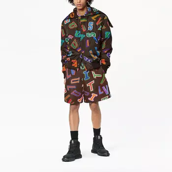 Куртка мужская Louis Vuitton x Nba, коричневый
