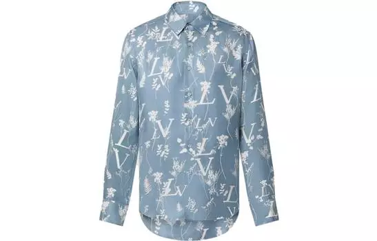 Рубашка мужская Louis Vuitton, синий / белый