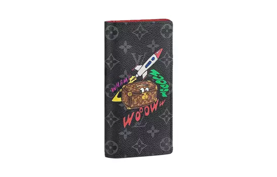 LOUIS VUITTON Мужской кошелек Brazza Monogram Canvas, черный