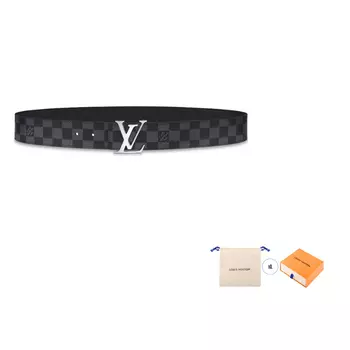 Мужской ремень Louis Vuitton, черный/серый