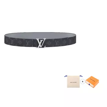 Мужской ремень Louis Vuitton, черный/серый