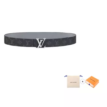 Мужской ремень Louis Vuitton, черный/серый