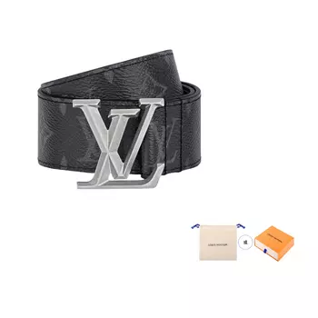 Мужской ремень Louis Vuitton, серый/черный