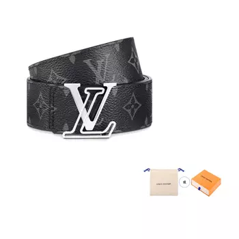Мужской ремень Louis Vuitton, черный/серый