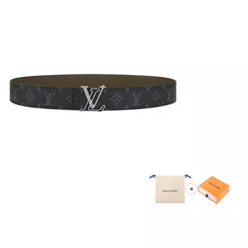 Мужской ремень Louis Vuitton, черный/серый