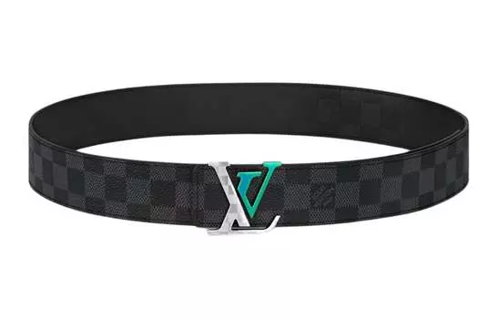 Мужской ремень Louis Vuitton, черный/серый