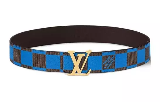 Мужской ремень Louis Vuitton, синий/коричневый