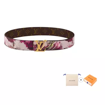 Ремень кожаный Louis Vuitton Reversible мужской, фиолетовый