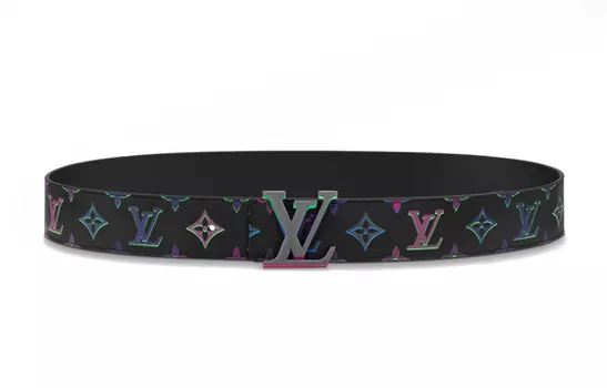 LOUIS VUITTON Мужской кожаный ремень, Black