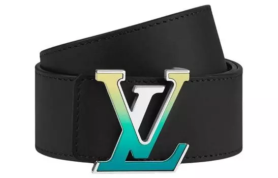 LOUIS VUITTON Мужской кожаный ремень, Черный