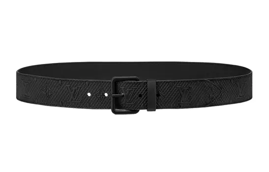 LOUIS VUITTON Мужской кожаный ремень, Черный