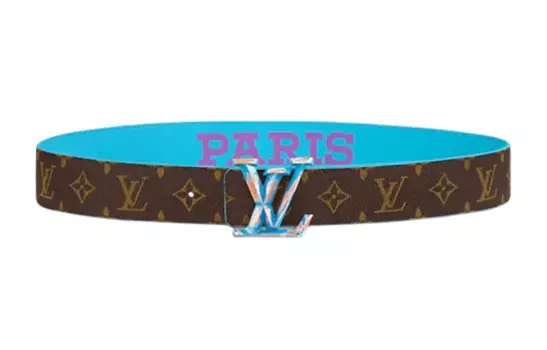 LOUIS VUITTON Мужской кожаный ремень, Многоцветный