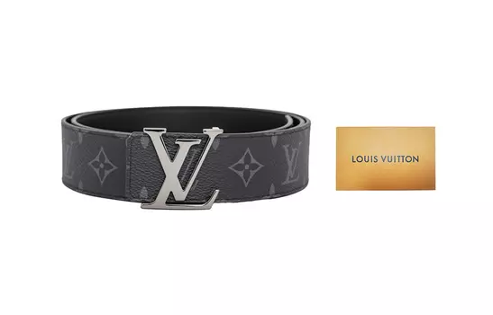 LOUIS VUITTON Мужской кожаный ремень, Серый — поставляется в оригинальной коробке