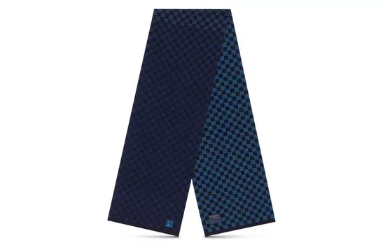 LOUIS VUITTON Мужской вязаный шарф, Blue