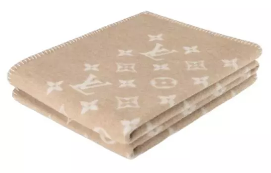 Одеяло Louis Vuitton с логотипом, коричневый