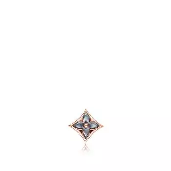 Louis Vuitton Серьги-гвоздики Color Blossom Star, розовое золото и серый перламутр, 1 шт.