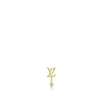 Louis Vuitton Серьги-гвоздики Idylle Blossom LV, желтое золото и бриллианты, 1 шт.