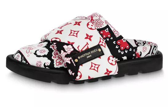 Шлепанцы женские Louis Vuitton, белый / красный