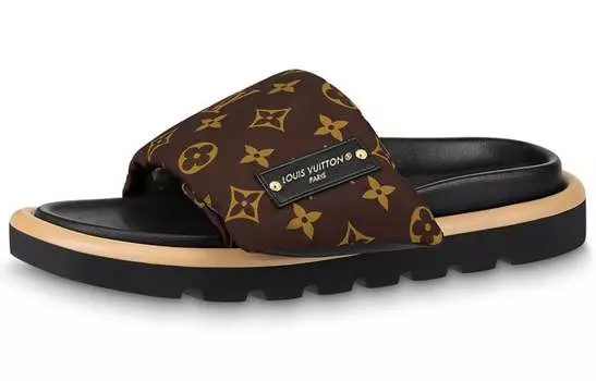 Шлепанцы женские Louis Vuitton, коричневый
