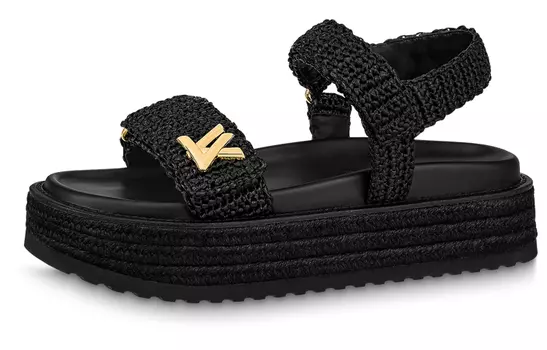 Шлепанцы женские Louis Vuitton Beach, черный