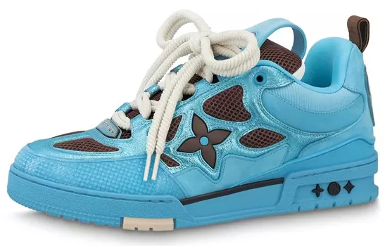 Кроссовки мужские Louis Vuitton Skate Trainer, синий / коричневый