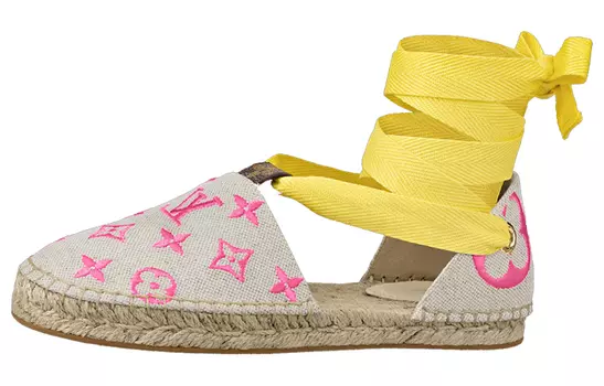 Сандалии женские Louis Vuitton Starboard, розовый / желтый