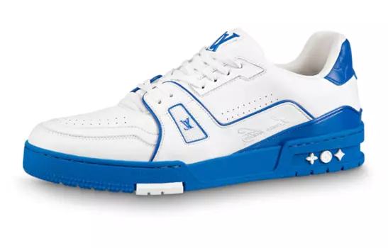 Кроссовки мужские Louis Vuitton Trainer Skateboard, белый / синий
