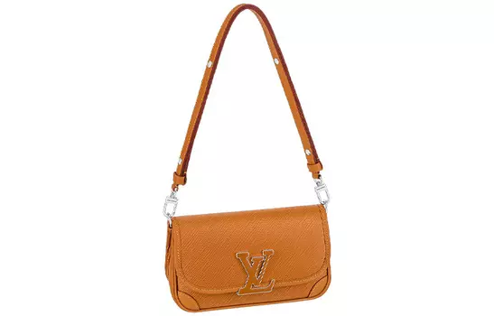 LOUIS VUITTON Сумка Buci Epi Grain из коровьей кожи, через плечо, женская, карамельно-коричневого и желтого цвета