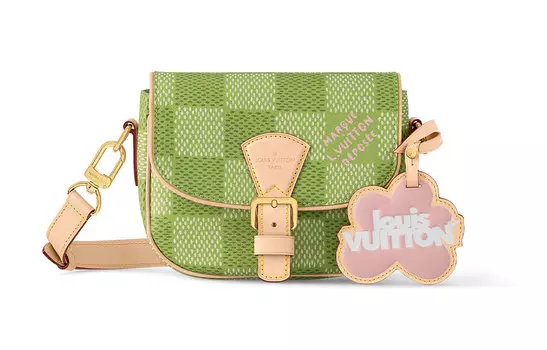 LOUIS VUITTON Сумка By Tyler The Creator Montsouris Messenger Green Damier Golf