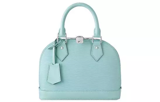 LOUIS VUITTON Сумка через плечо Alma Epi из кожи, женская, светло-голубого цвета, небольшого размера