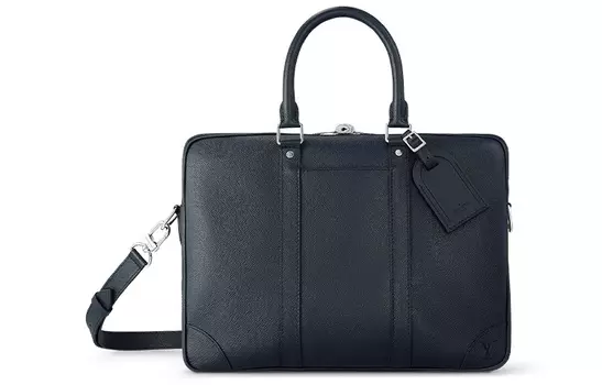 LOUIS VUITTON Сумка для ноутбуков из коровьей кожи, наплечная сумка, сумка через плечо, портфель, маленькие размеры, мужские, темно-синие