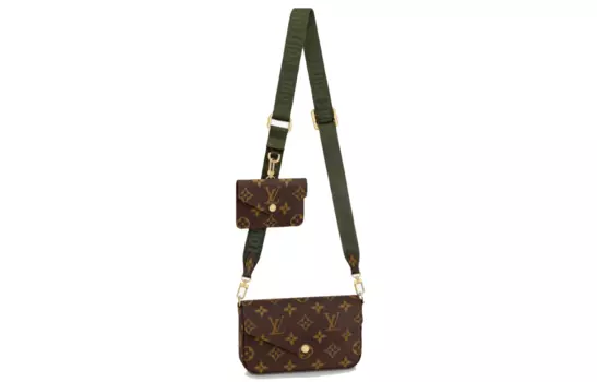 LOUIS VUITTON Сумка Flicie Strap & Go Monogram Khaki Green/Ebony
