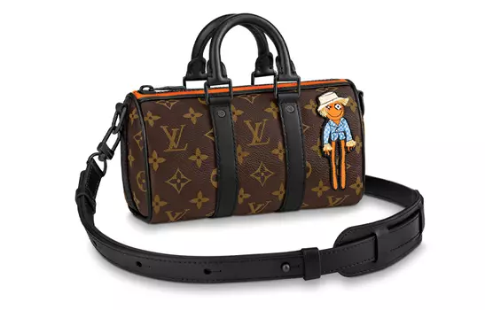 LOUIS VUITTON Сумка Keepall Nano Scarecrow через плечо, коричневая