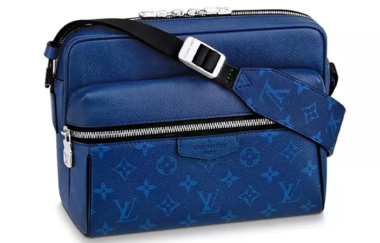 LOUIS VUITTON Сумка-мессенджер Outdoor темно-синего цвета