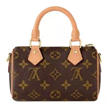LOUIS VUITTON Сумка Nano Speedy с монограммой, коричневая