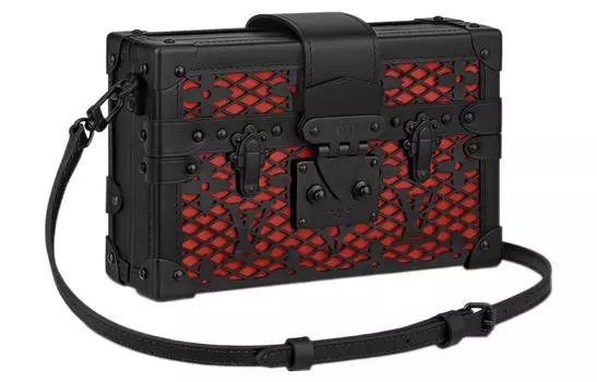 LOUIS VUITTON Сумка-тоут PETITE MALLE из лакированной коровьей кожи, жесткая, портативная, через плечо, женская, черная