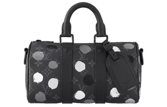 LOUIS VUITTON Сумка X Yayoi Kusama Keepall 25 Monogram Eclipse Black/Silver