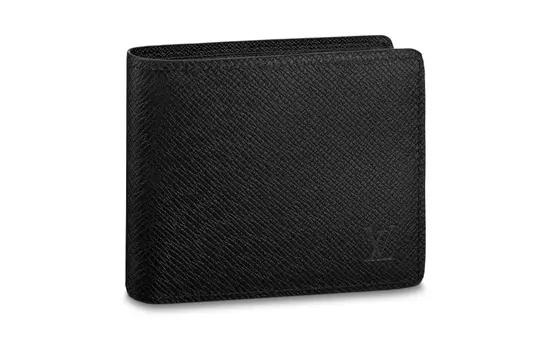 LOUIS VUITTON Тонкий кошелек Taiga Black