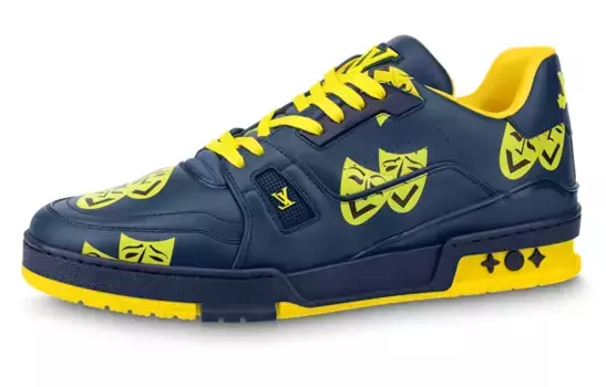 LOUIS VUITTON Trainer Navy Yellow